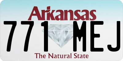 AR license plate 771MEJ