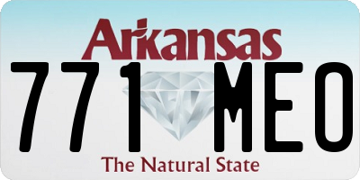 AR license plate 771MEO