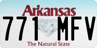 AR license plate 771MFV
