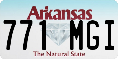 AR license plate 771MGI