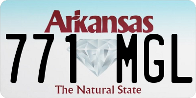 AR license plate 771MGL