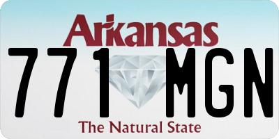 AR license plate 771MGN