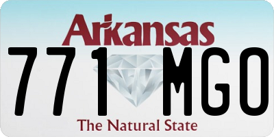 AR license plate 771MGO