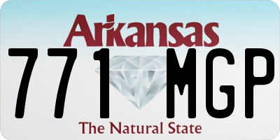 AR license plate 771MGP