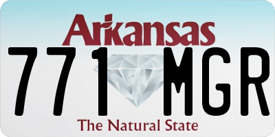 AR license plate 771MGR