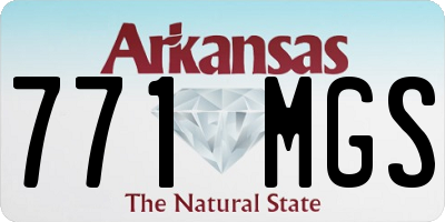 AR license plate 771MGS