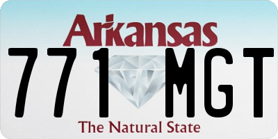 AR license plate 771MGT