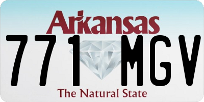 AR license plate 771MGV