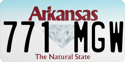 AR license plate 771MGW
