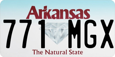 AR license plate 771MGX