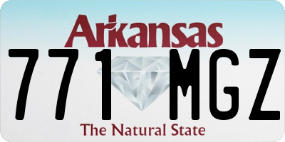 AR license plate 771MGZ