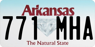 AR license plate 771MHA