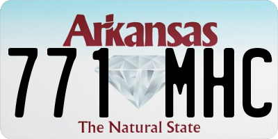 AR license plate 771MHC