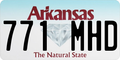 AR license plate 771MHD