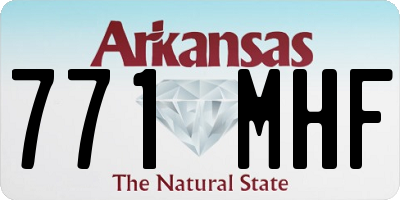 AR license plate 771MHF