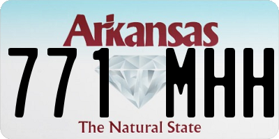 AR license plate 771MHH