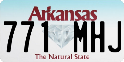 AR license plate 771MHJ