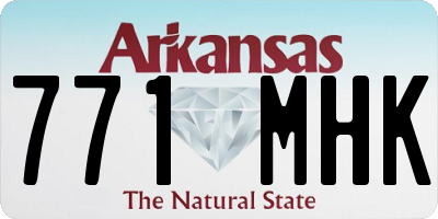 AR license plate 771MHK