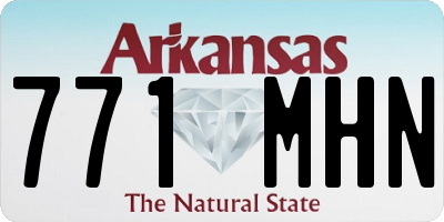 AR license plate 771MHN