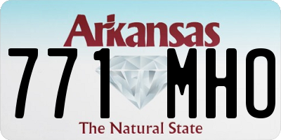 AR license plate 771MHO