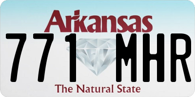 AR license plate 771MHR