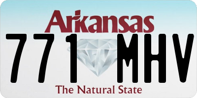 AR license plate 771MHV