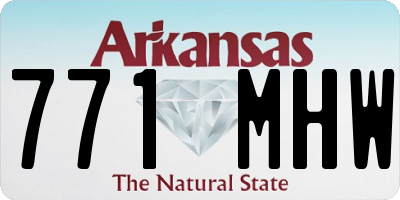 AR license plate 771MHW