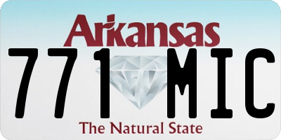 AR license plate 771MIC