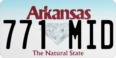 AR license plate 771MID