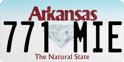 AR license plate 771MIE