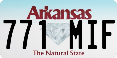 AR license plate 771MIF