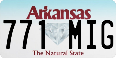 AR license plate 771MIG