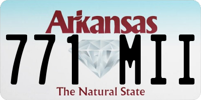 AR license plate 771MII