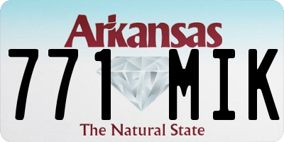 AR license plate 771MIK