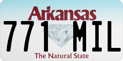 AR license plate 771MIL