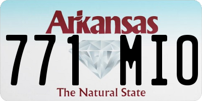 AR license plate 771MIO