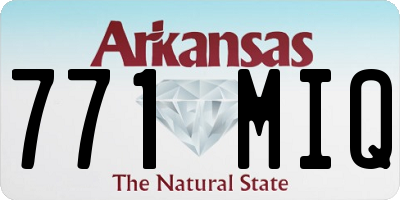 AR license plate 771MIQ