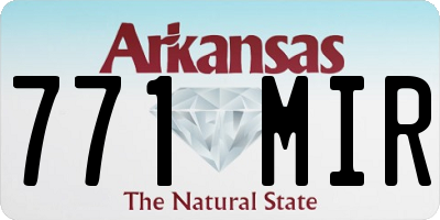 AR license plate 771MIR