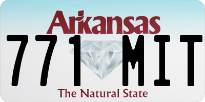 AR license plate 771MIT