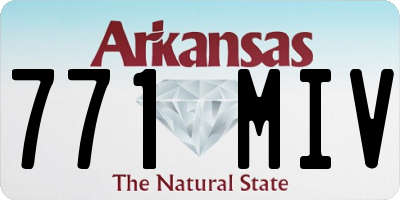 AR license plate 771MIV
