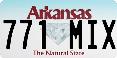 AR license plate 771MIX
