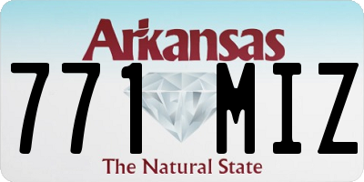 AR license plate 771MIZ