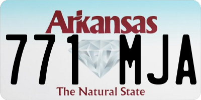 AR license plate 771MJA