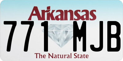 AR license plate 771MJB