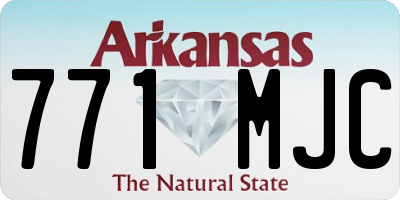 AR license plate 771MJC