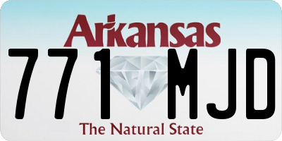 AR license plate 771MJD