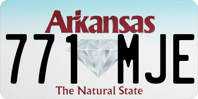AR license plate 771MJE