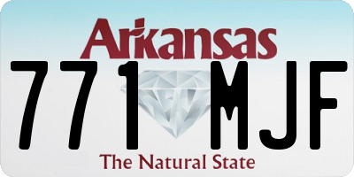 AR license plate 771MJF