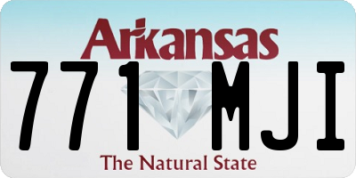 AR license plate 771MJI