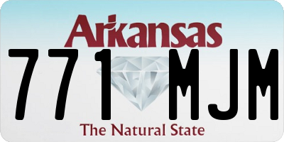 AR license plate 771MJM